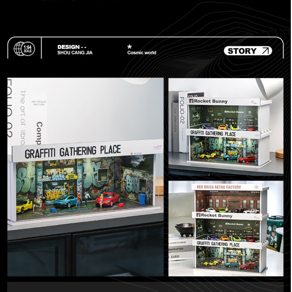 Diorama 1:64 Set 2 - Bộ Trưng Bày Đa Năng Có Đèn LED | GRE•911