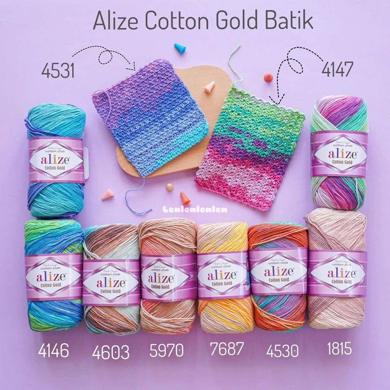 Len Alize Cotton Gold Batik