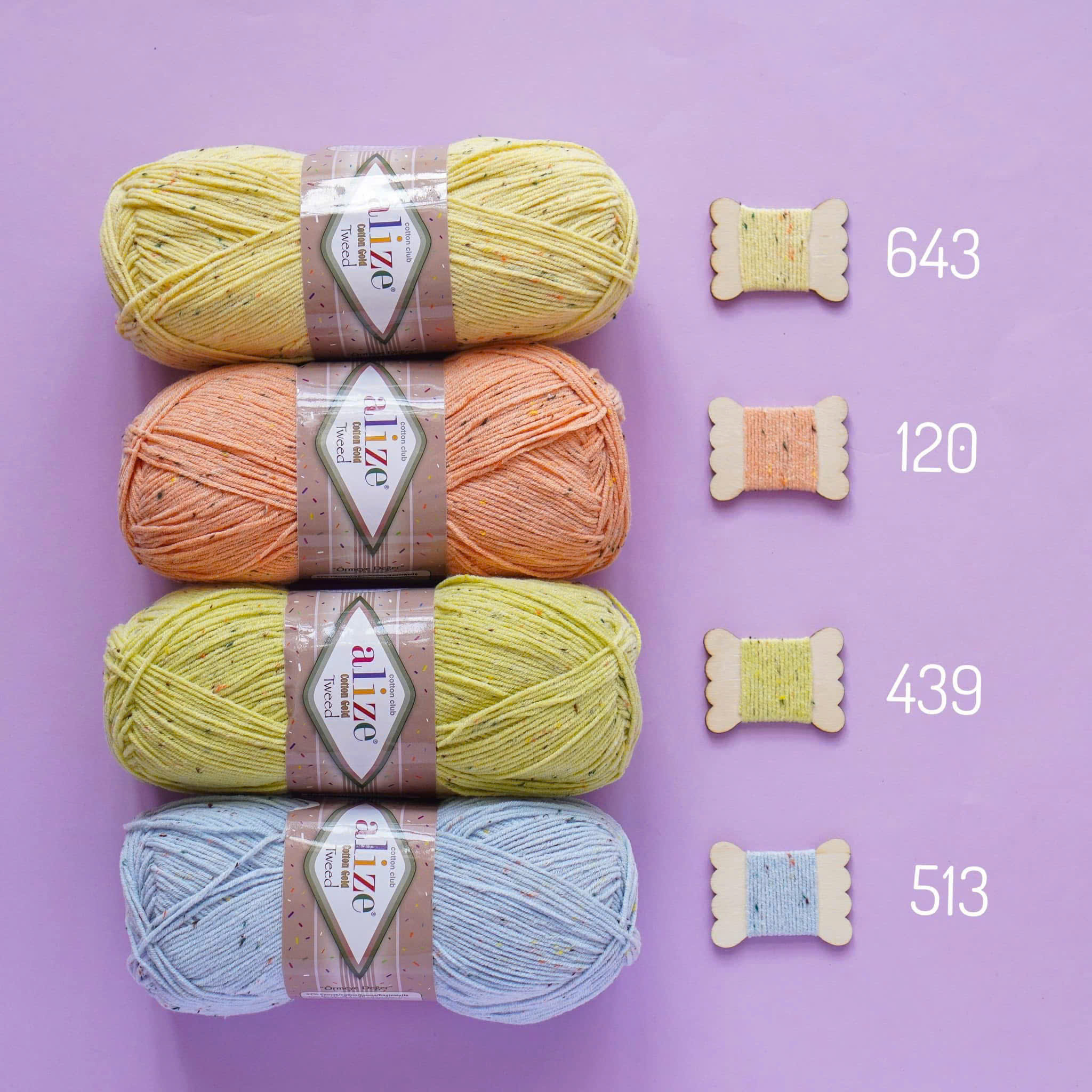 Len Alize Cotton Gold Tweed