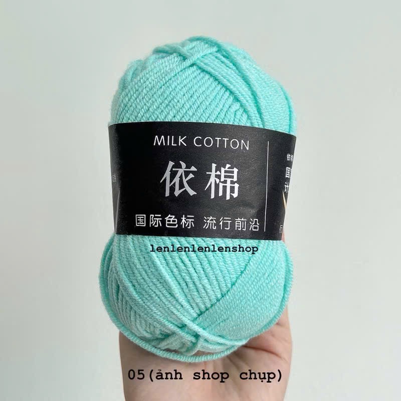 LEN MILK COTTON MÁC ĐEN 50G