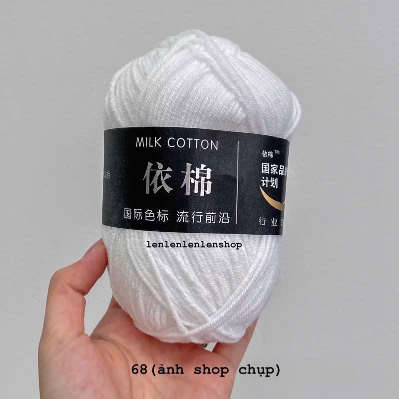 LEN MILK COTTON MÁC ĐEN 50G