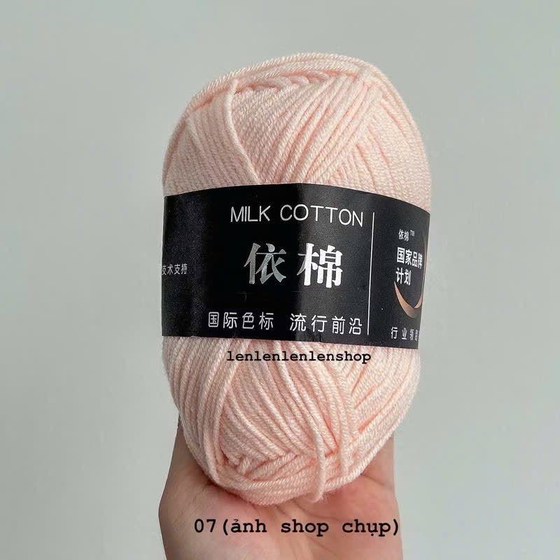 LEN MILK COTTON MÁC ĐEN 50G