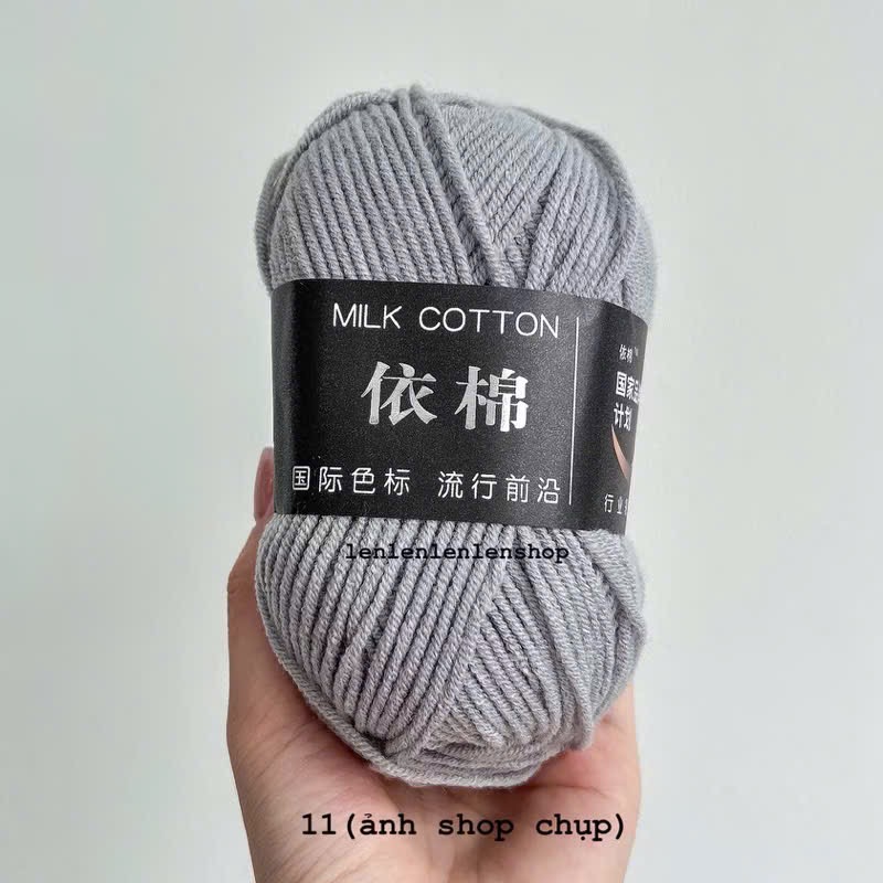 LEN MILK COTTON MÁC ĐEN 50G