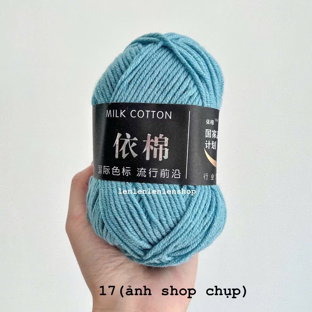 LEN MILK COTTON MÁC ĐEN 50G