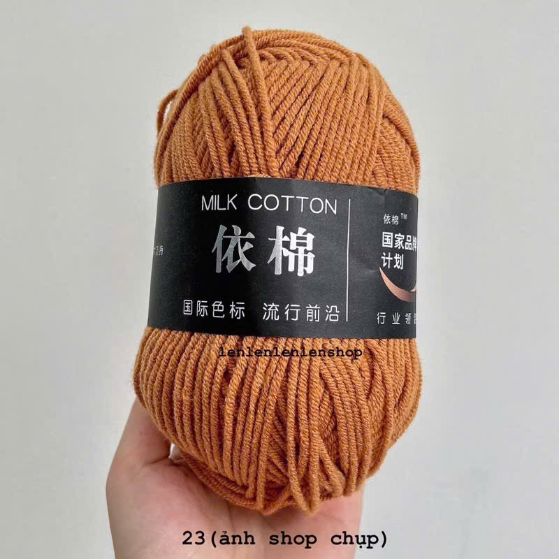 LEN MILK COTTON MÁC ĐEN 50G