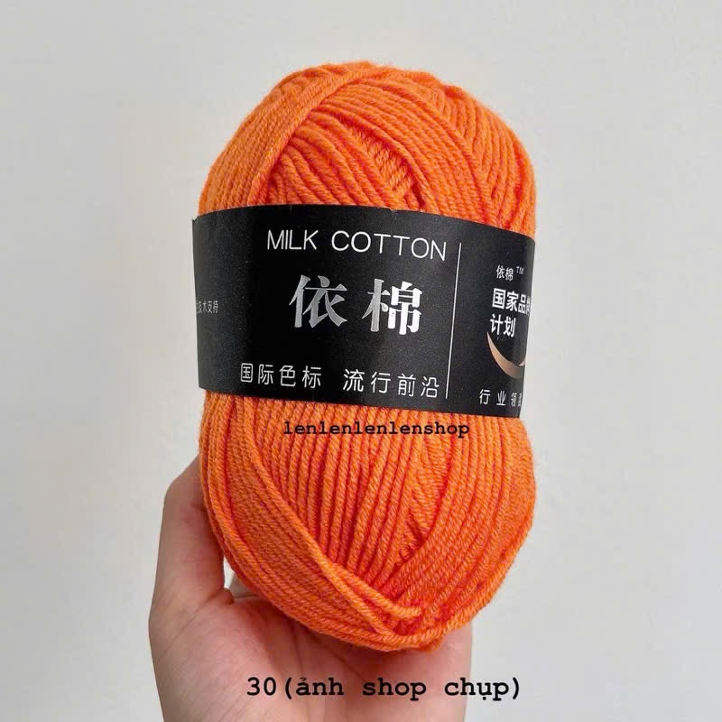 LEN MILK COTTON MÁC ĐEN 50G