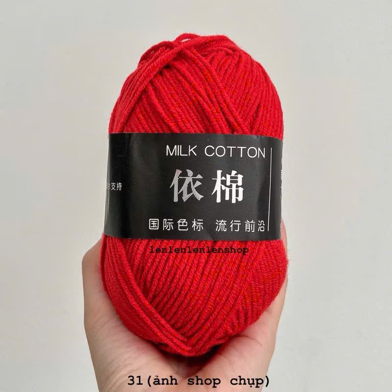 LEN MILK COTTON MÁC ĐEN 50G