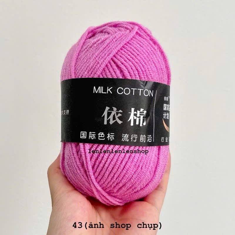 LEN MILK COTTON MÁC ĐEN 50G