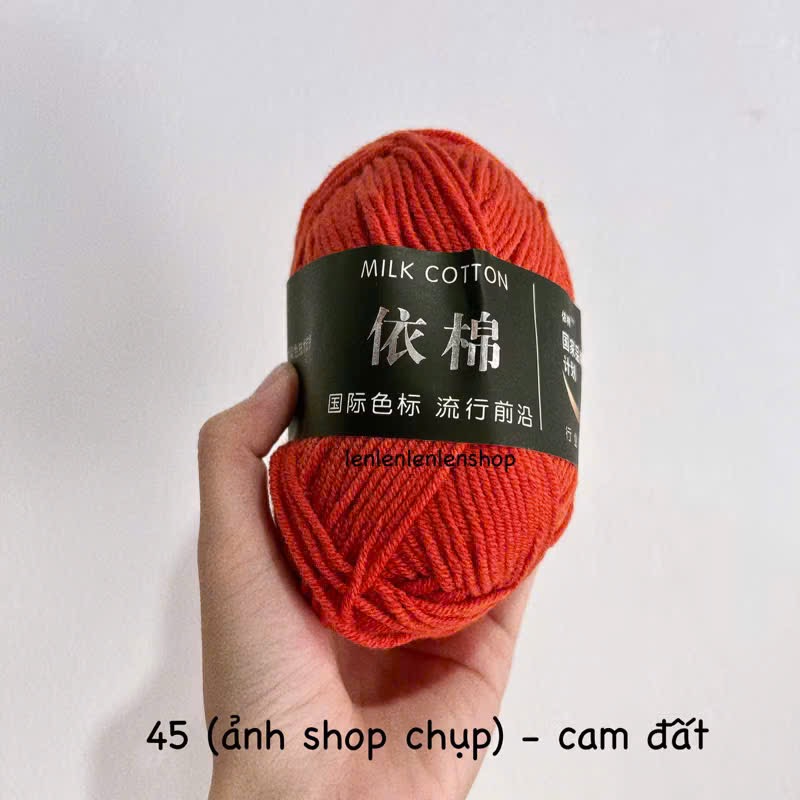 LEN MILK COTTON MÁC ĐEN 50G