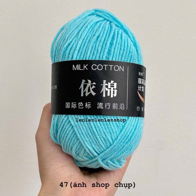 LEN MILK COTTON MÁC ĐEN 50G