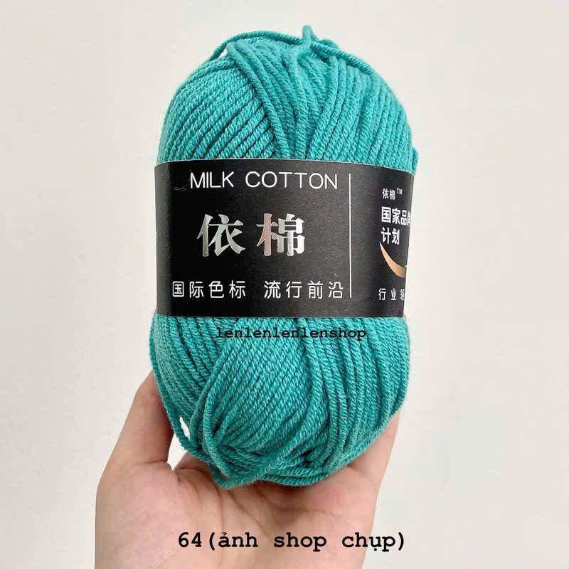 LEN MILK COTTON MÁC ĐEN 50G