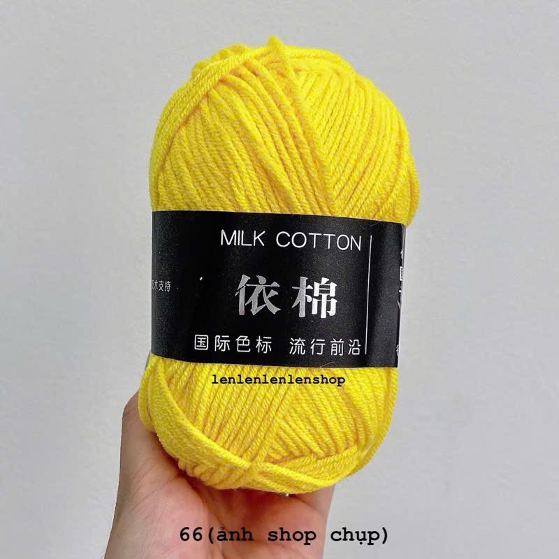 LEN MILK COTTON MÁC ĐEN 50G