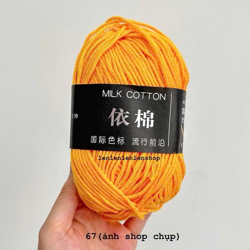 LEN MILK COTTON MÁC ĐEN 50G