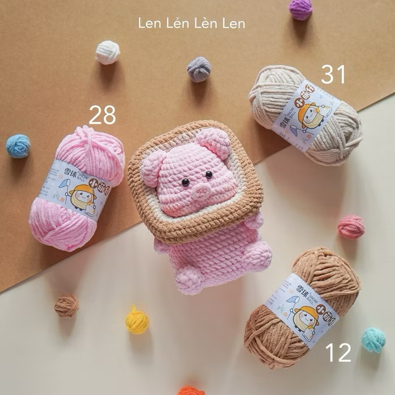 LEN NHUNG MÈO SNOWBALL 50G