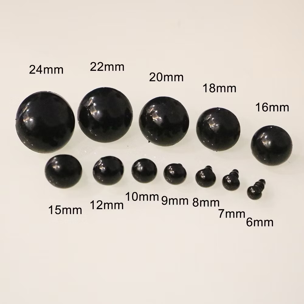 [Túi 5 cặp kèm chốt] Mắt chốt Thú Bông, mắt đen, mắt màu