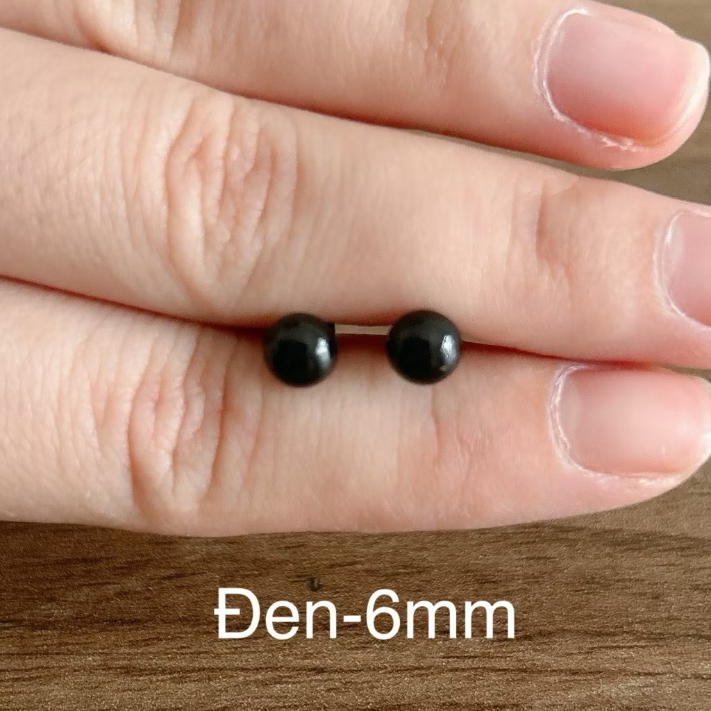 [Túi 5 cặp kèm chốt] Mắt chốt Thú Bông, mắt đen, mắt màu