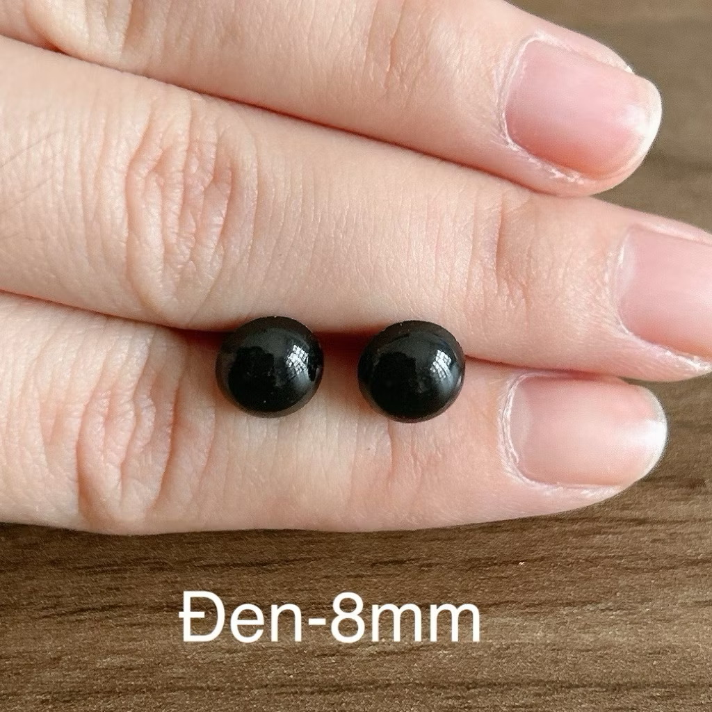 [Túi 5 cặp kèm chốt] Mắt chốt Thú Bông, mắt đen, mắt màu