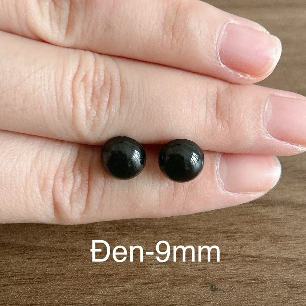 [Túi 5 cặp kèm chốt] Mắt chốt Thú Bông, mắt đen, mắt màu