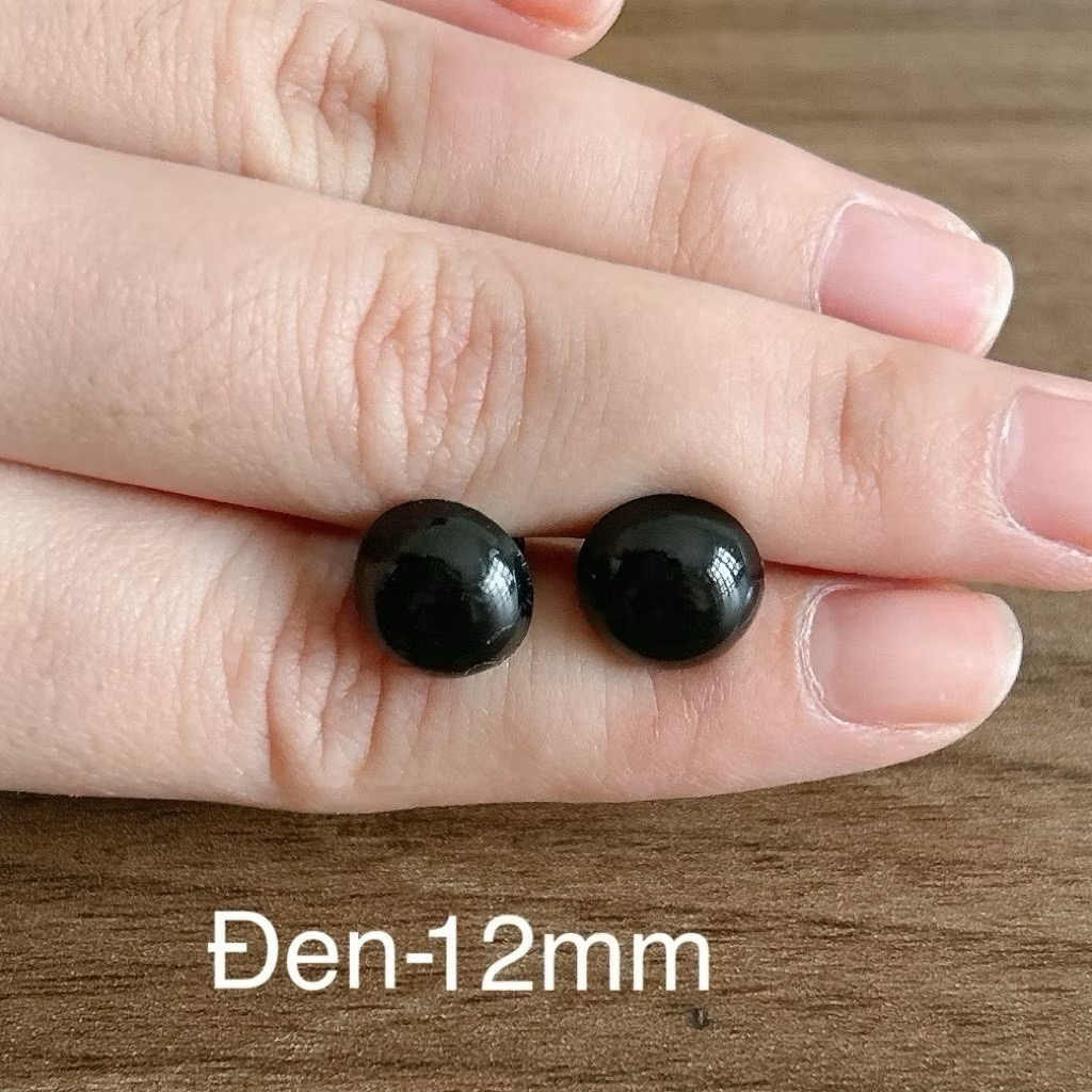 [Túi 5 cặp kèm chốt] Mắt chốt Thú Bông, mắt đen, mắt màu