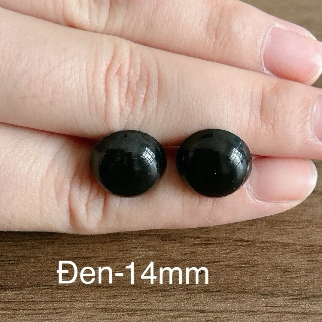 [Túi 5 cặp kèm chốt] Mắt chốt Thú Bông, mắt đen, mắt màu