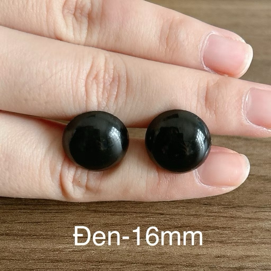 [Túi 5 cặp kèm chốt] Mắt chốt Thú Bông, mắt đen, mắt màu