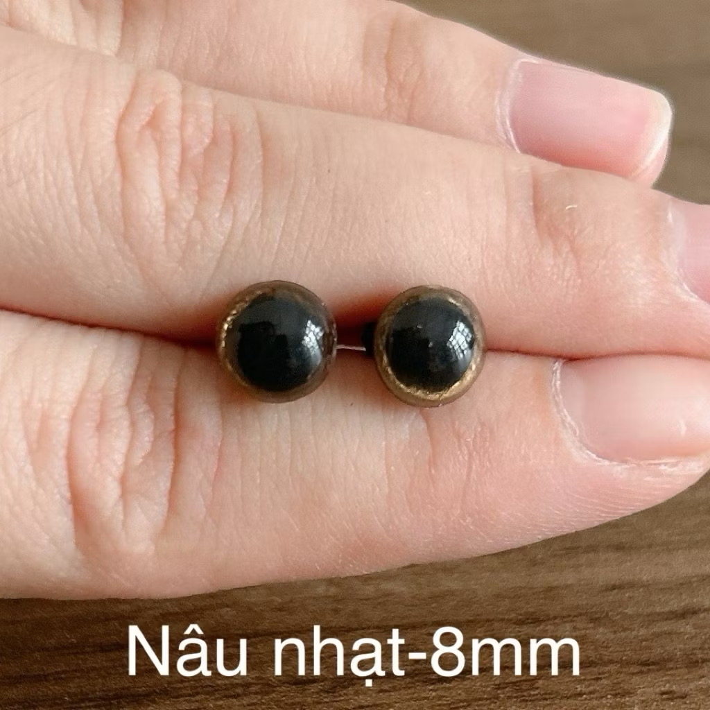 [Túi 5 cặp kèm chốt] Mắt chốt Thú Bông, mắt đen, mắt màu