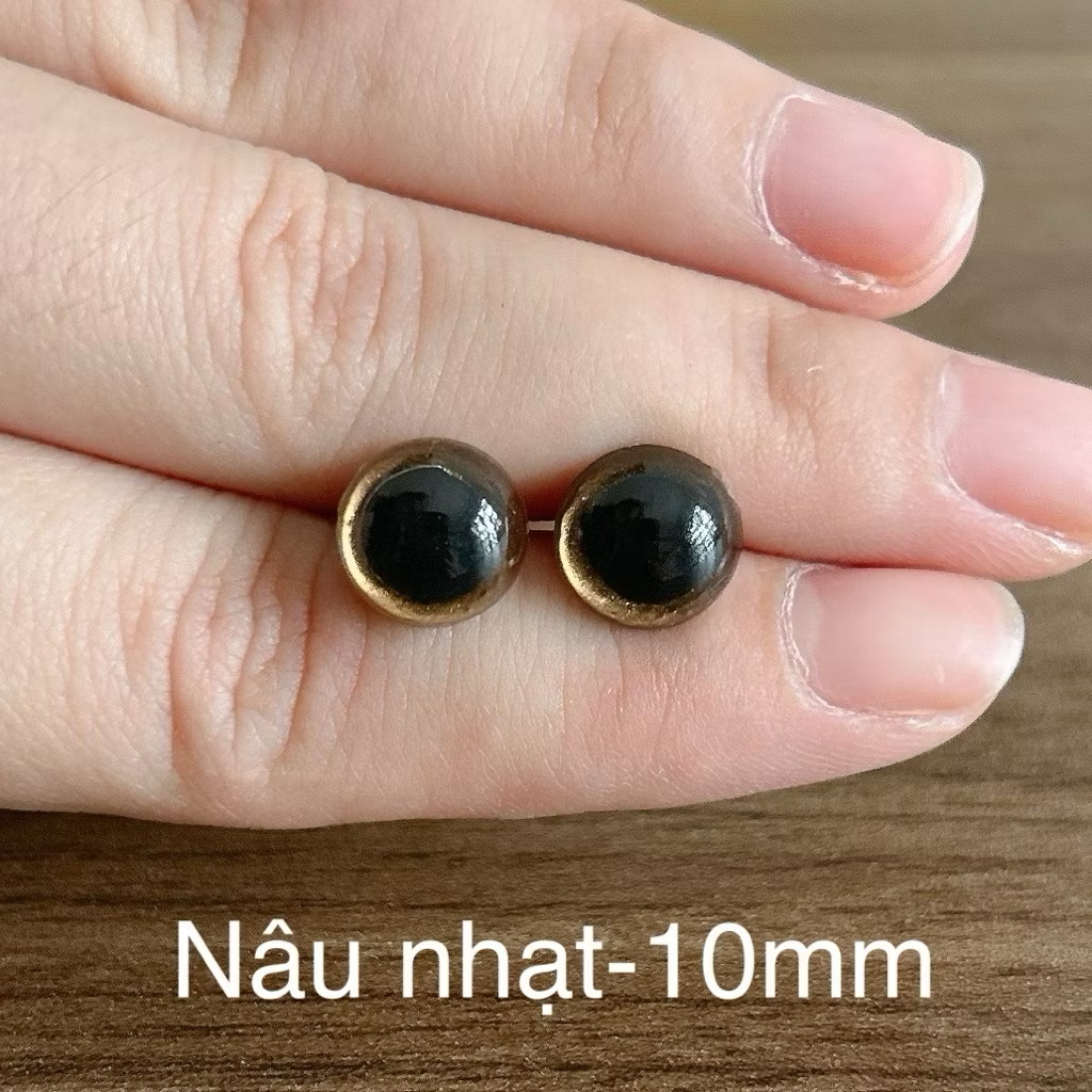 [Túi 5 cặp kèm chốt] Mắt chốt Thú Bông, mắt đen, mắt màu