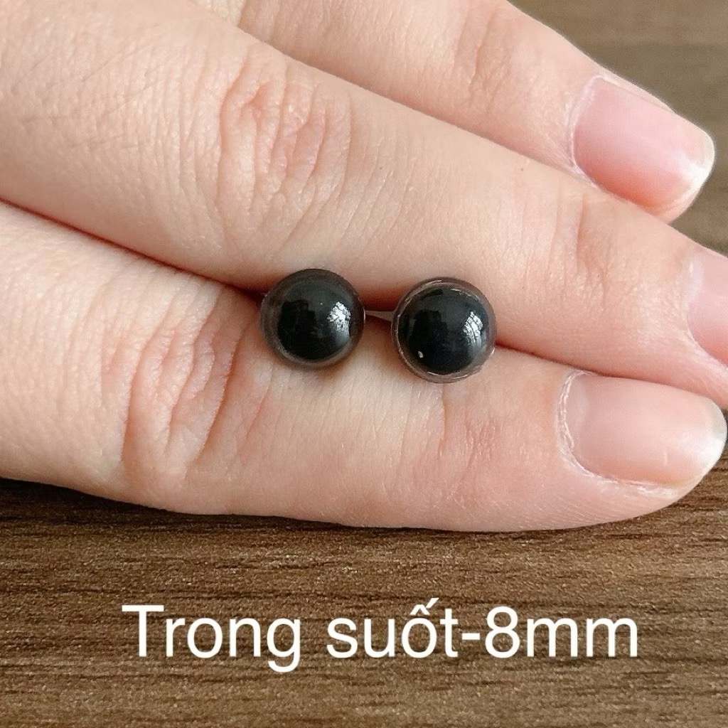 [Túi 5 cặp kèm chốt] Mắt chốt Thú Bông, mắt đen, mắt màu