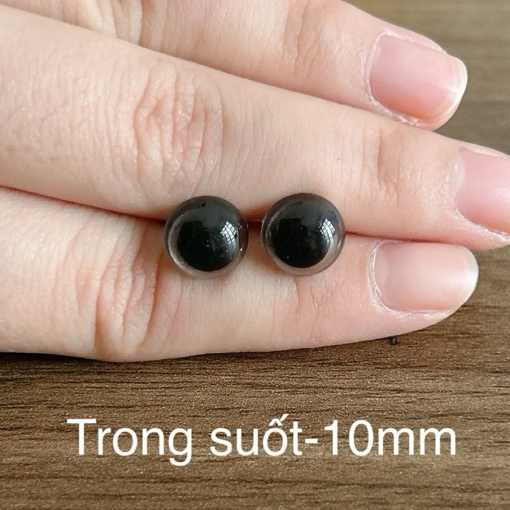 [Túi 5 cặp kèm chốt] Mắt chốt Thú Bông, mắt đen, mắt màu