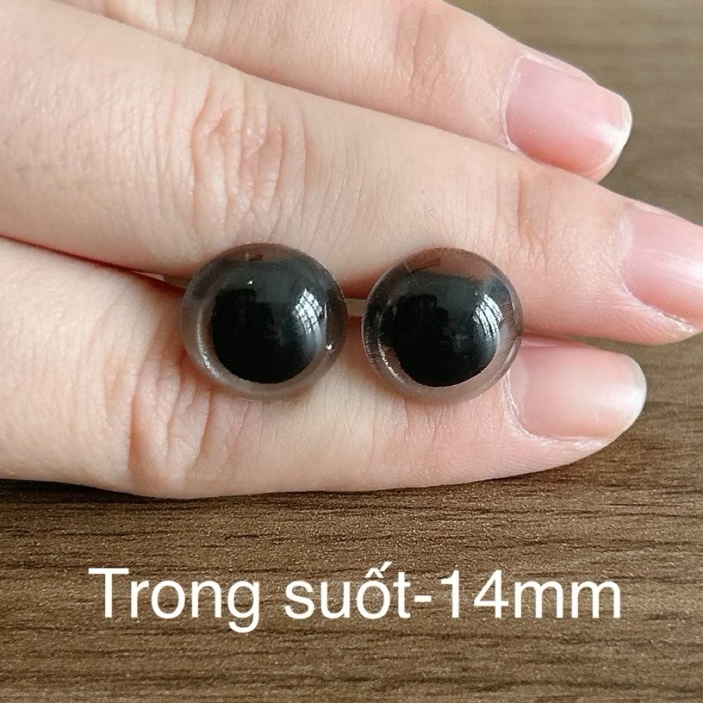 [Túi 5 cặp kèm chốt] Mắt chốt Thú Bông, mắt đen, mắt màu