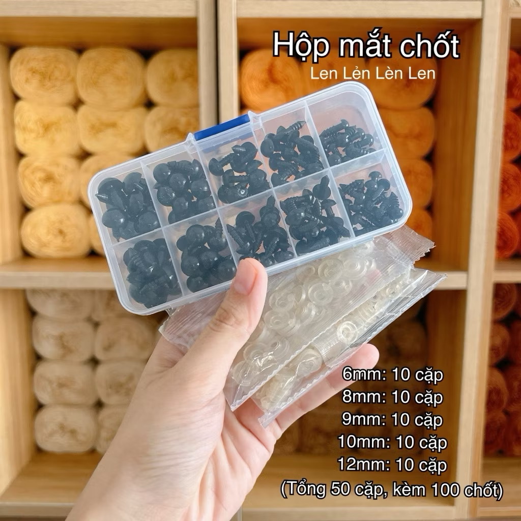 Hộp Mắt Chốt Nhiều Size 6-8-9-10-12mm – 50 Cặp