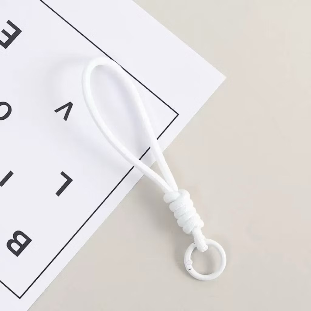 Móc khoá dây dù treo điện thoại/thú bông màu pastel