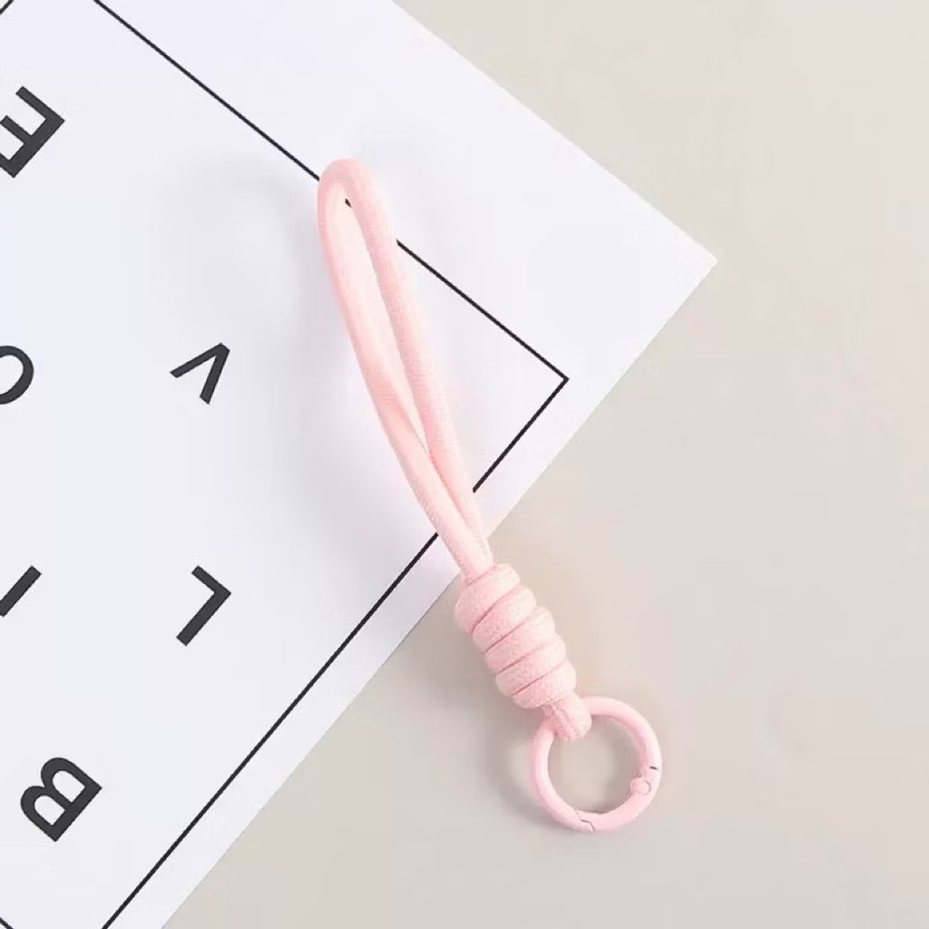 Móc khoá dây dù treo điện thoại/thú bông màu pastel