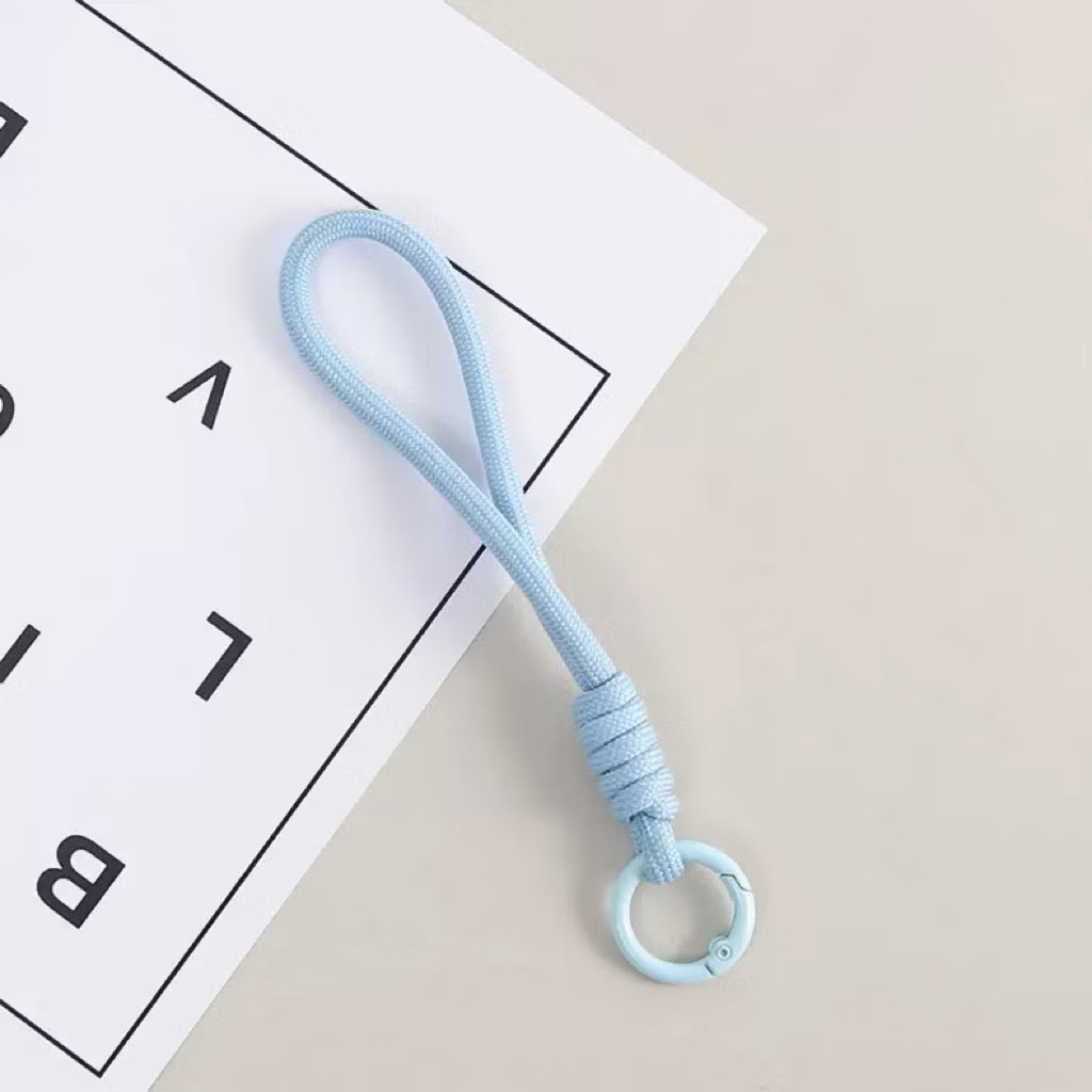 Móc khoá dây dù treo điện thoại/thú bông màu pastel