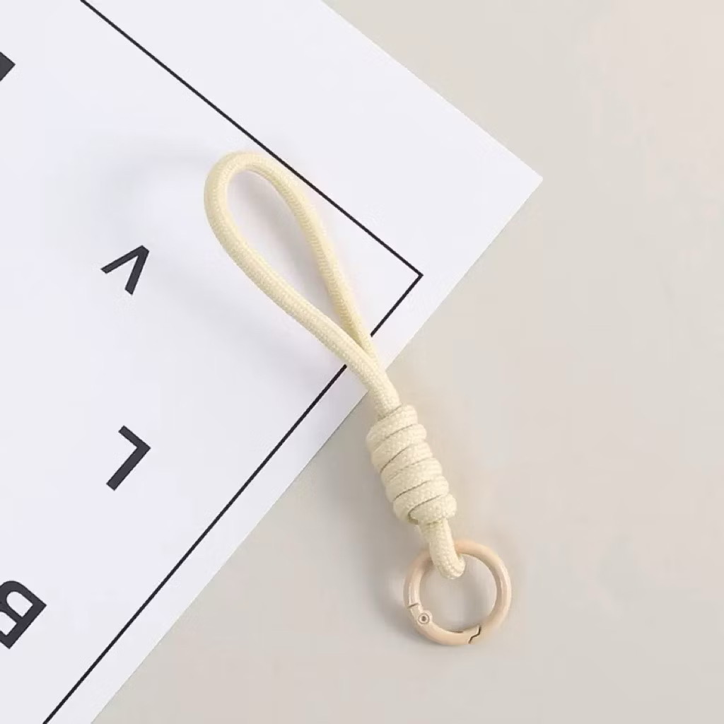 Móc khoá dây dù treo điện thoại/thú bông màu pastel