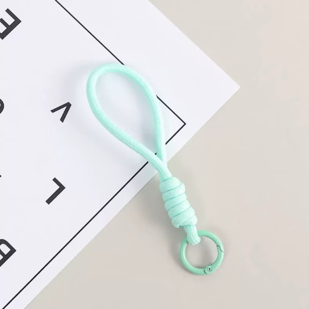 Móc khoá dây dù treo điện thoại/thú bông màu pastel