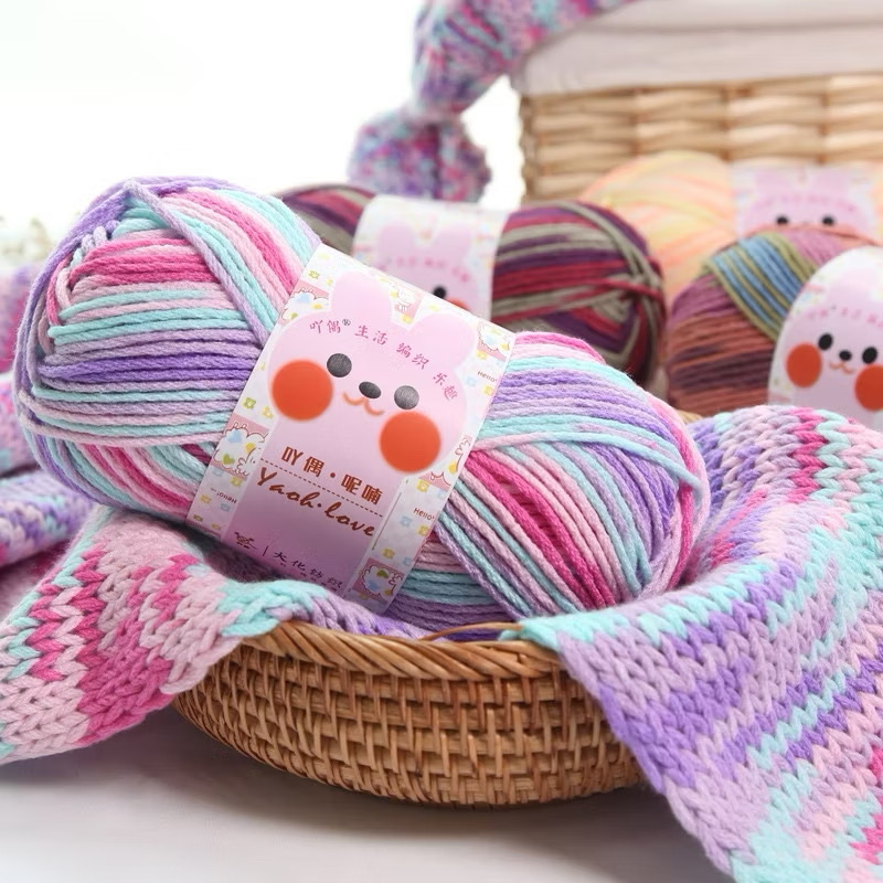 Len Yaoh Love Màu Loang Cuộn 100g-đan móc khăn mũ túi