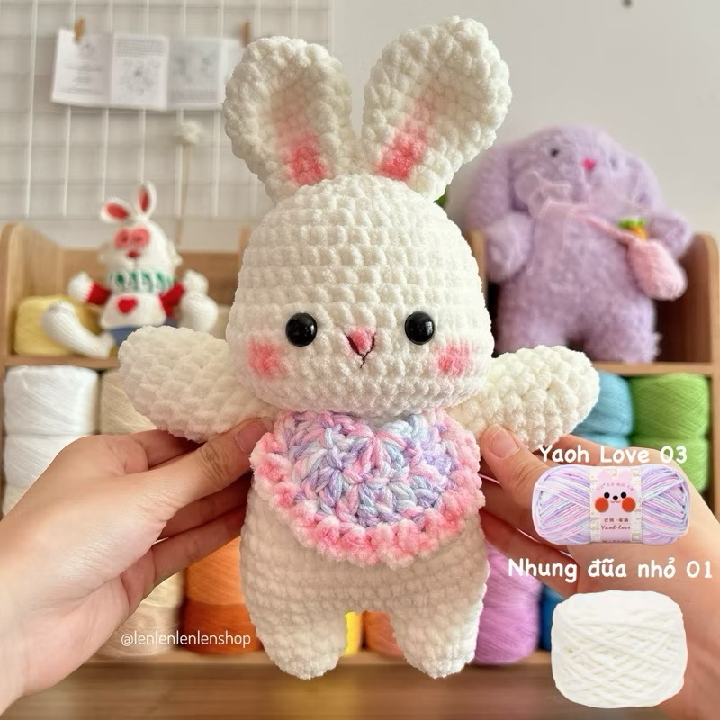 Len Yaoh Love Màu Loang Cuộn 100g-đan móc khăn mũ túi