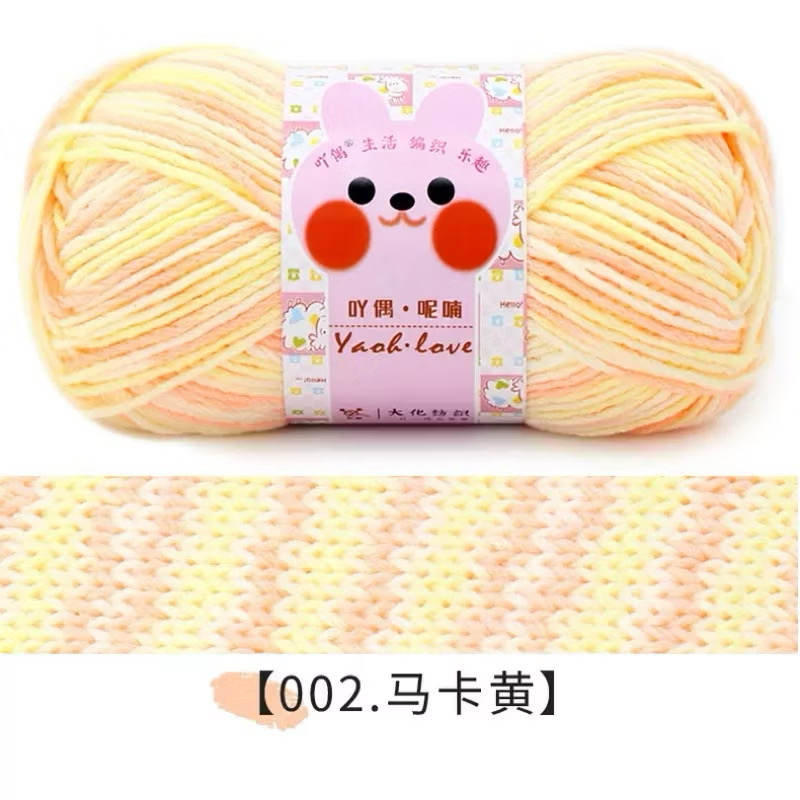 Len Yaoh Love Màu Loang Cuộn 100g-đan móc khăn mũ túi