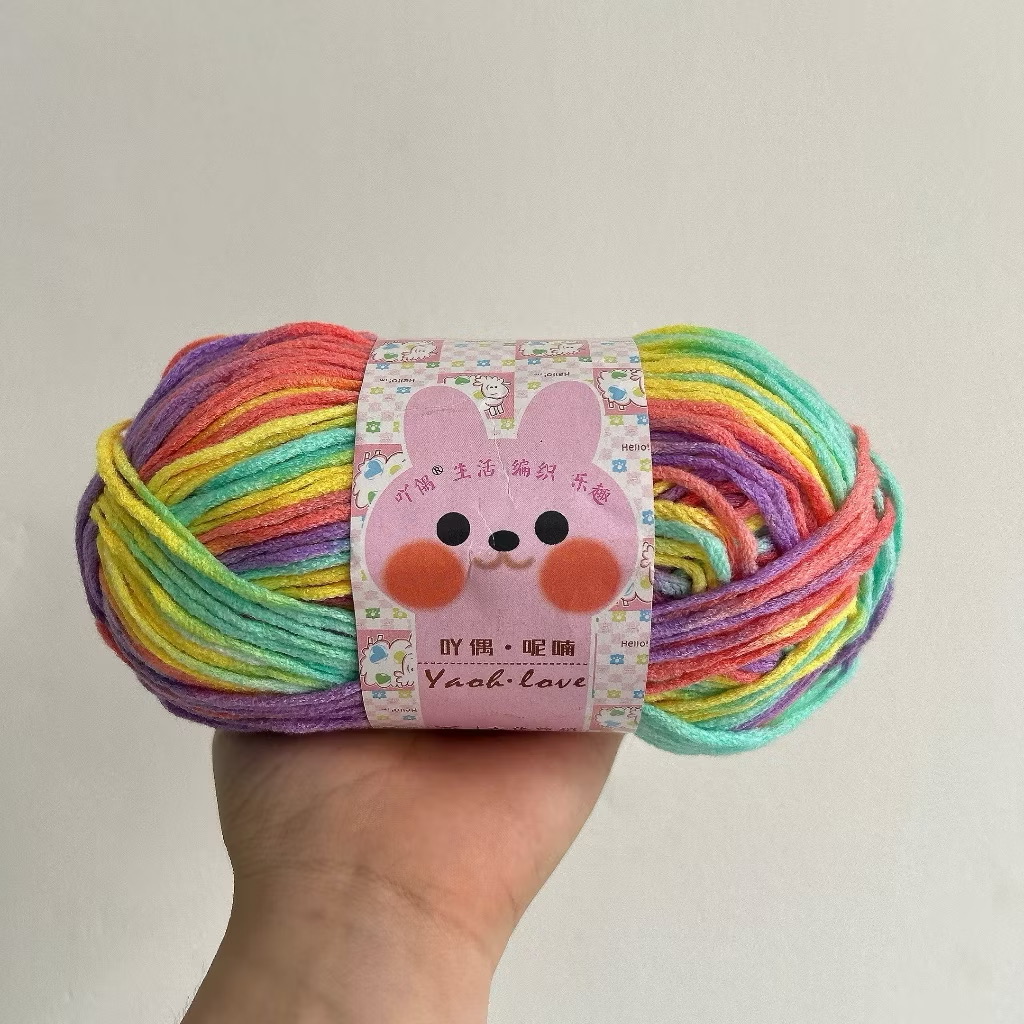 Len Yaoh Love Màu Loang Cuộn 100g-đan móc khăn mũ túi