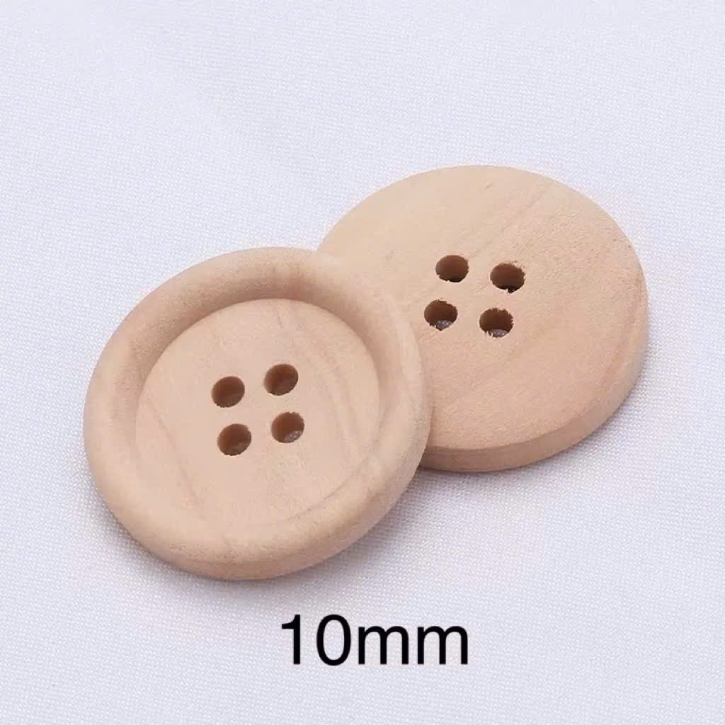 [Túi 5 cái] Cúc Gỗ Handmade With Love