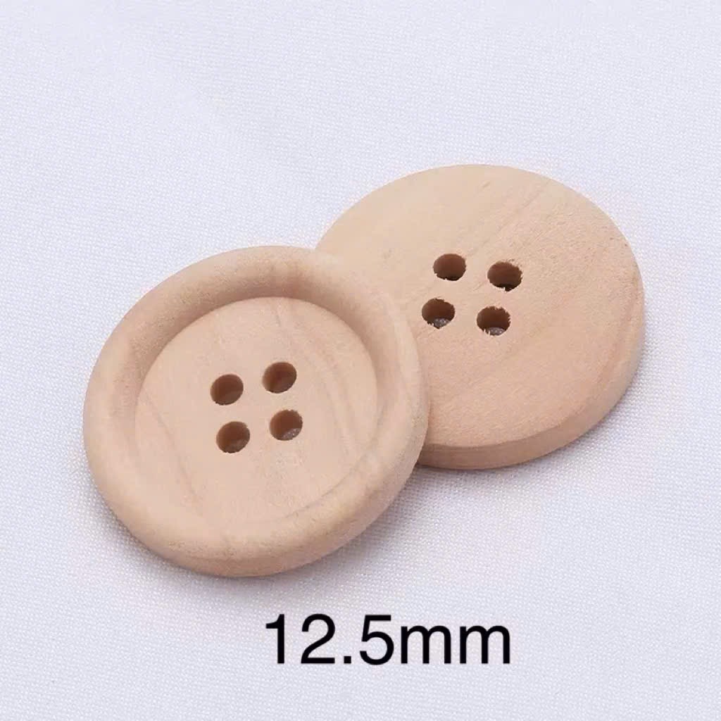 [Túi 5 cái] Cúc Gỗ Handmade With Love