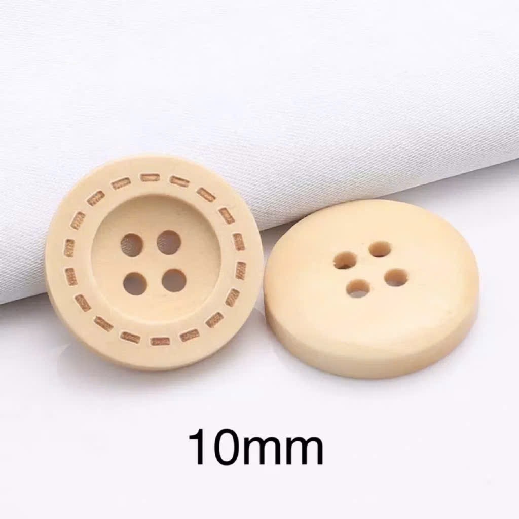 [Túi 5 cái] Cúc Gỗ Handmade With Love