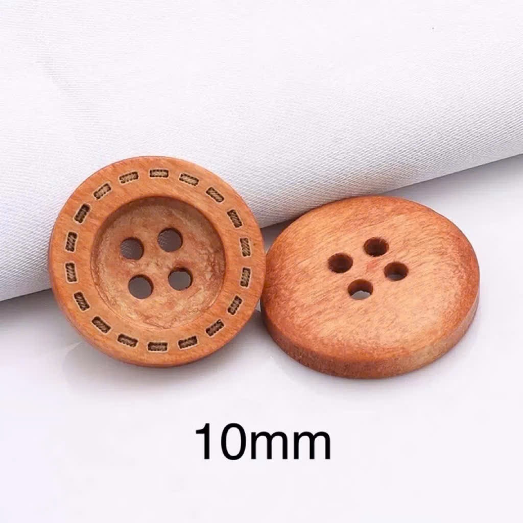 [Túi 5 cái] Cúc Gỗ Handmade With Love