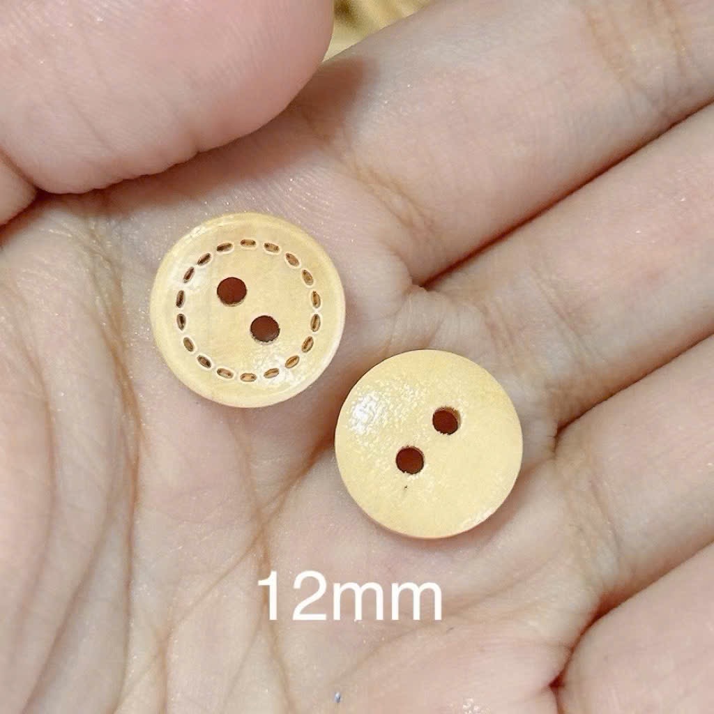 [Túi 5 cái] Cúc Gỗ Handmade With Love