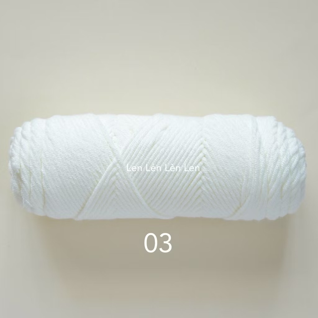 Len Cotton Love 100g - len đan móc khăn, mũ