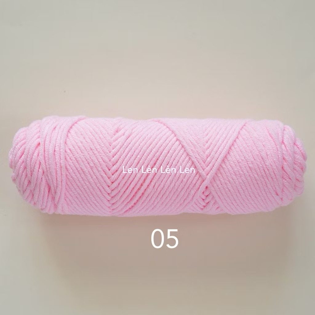 Len Cotton Love 100g - len đan móc khăn, mũ