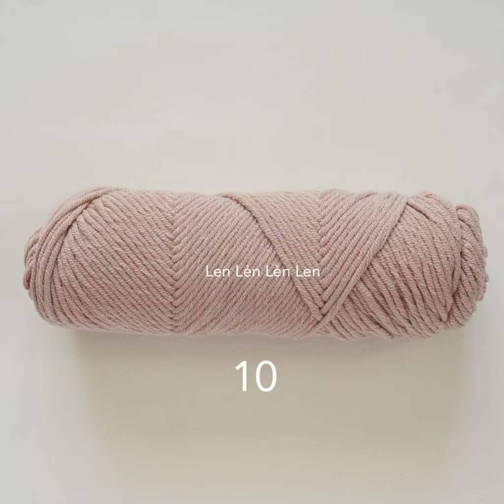 Len Cotton Love 100g - len đan móc khăn, mũ