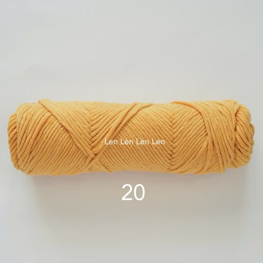 Len Cotton Love 100g - len đan móc khăn, mũ