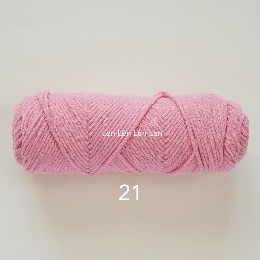 Len Cotton Love 100g - len đan móc khăn, mũ